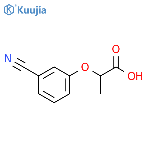 2-(3-cyanophenoxy)propanoic acid structure