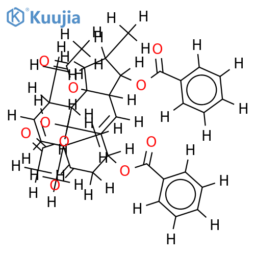 14alpha,15beta-diacetoxy-3beta,7beta-dibenzoyloxy-17-hydroxy-9-oxo-2betaH,13betaH-jatropha-5E,11E-diene structure