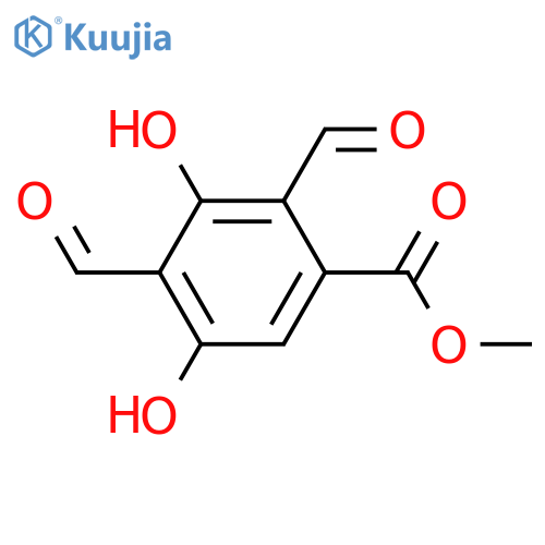 2,4-Diformyl-3,5-dihydroxybenzoic acid; Me ester structure