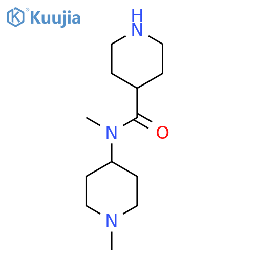 N-methyl-N-(1-methylpiperidin-4-yl)piperidine-4-carboxamide structure