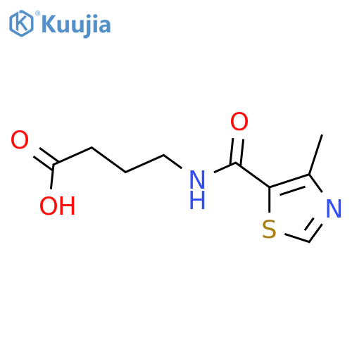 4-(4-methyl-1,3-thiazol-5-yl)formamidobutanoic acid structure