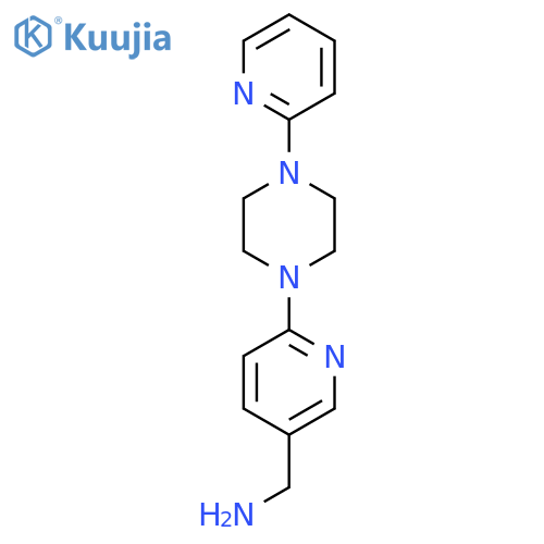 1-{6-[4-(pyridin-2-yl)piperazin-1-yl]pyridin-3-yl}methanamine structure
