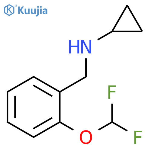 N-{2-(difluoromethoxy)phenylmethyl}cyclopropanamine structure