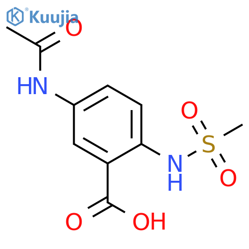 5-acetamido-2-methanesulfonamidobenzoic acid structure