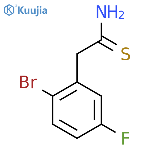 2-(2-bromo-5-fluorophenyl)ethanethioamide structure