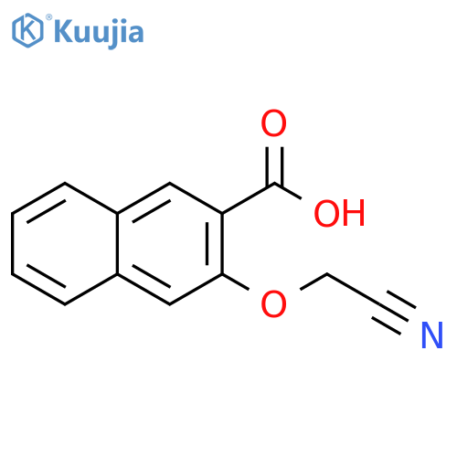 3-(cyanomethoxy)naphthalene-2-carboxylic acid structure