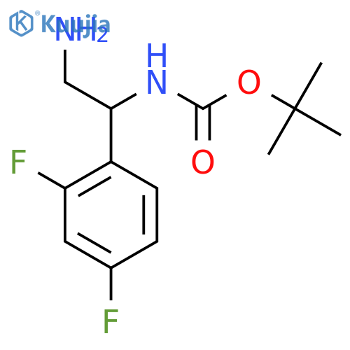 tert-Butyl N-2-Amino-1-(2,4-difluorophenyl)ethylcarbamate structure