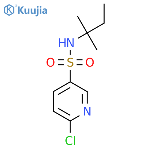 6-chloro-N-(2-methylbutan-2-yl)pyridine-3-sulfonamide structure