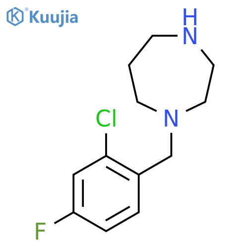 1-[(2-Chloro-4-fluorophenyl)methyl]-1,4-diazepane structure