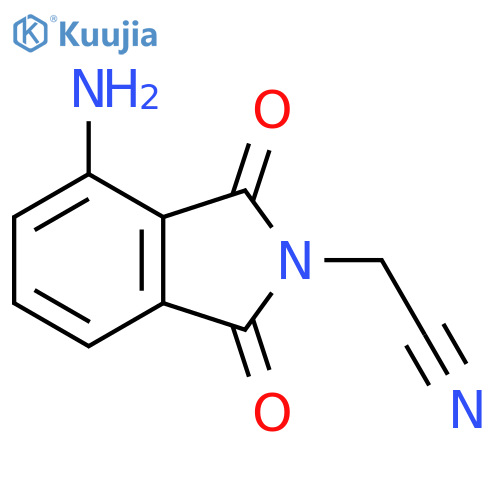 2-(4-amino-1,3-dioxo-2,3-dihydro-1H-isoindol-2-yl)acetonitrile structure