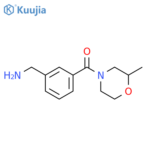 1-[3-(2-methylmorpholine-4-carbonyl)phenyl]methanamine structure