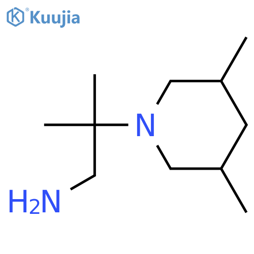 2-(3,5-dimethylpiperidin-1-yl)-2-methylpropan-1-amine structure