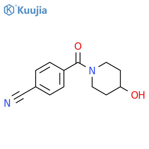 4-(4-hydroxypiperidine-1-carbonyl)benzonitrile structure