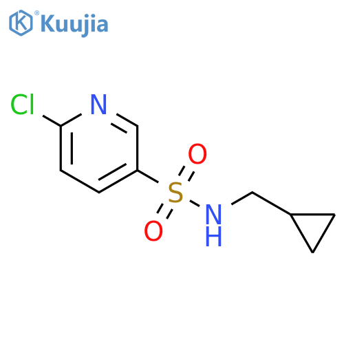 6-chloro-N-(cyclopropylmethyl)pyridine-3-sulfonamide structure