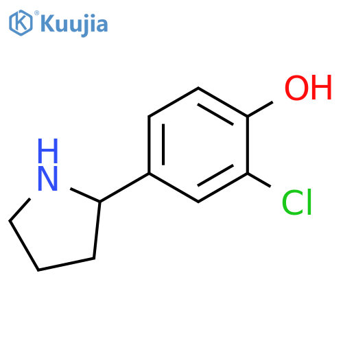 2-chloro-4-(pyrrolidin-2-yl)phenol structure