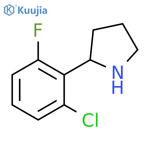 2-(2-chloro-6-fluorophenyl)pyrrolidine structure