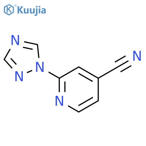 2-(1H-1,2,4-triazol-1-yl)pyridine-4-carbonitrile structure