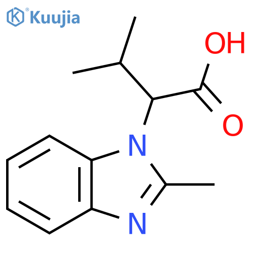 3-Methyl-2-(2-methyl-1H-1,3-benzodiazol-1-yl)butanoic acid structure