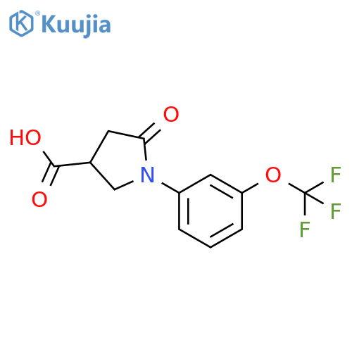 5-oxo-1-3-(trifluoromethoxy)phenylpyrrolidine-3-carboxylic acid structure
