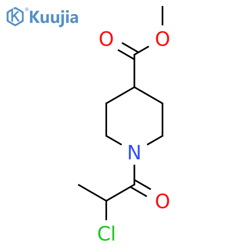 Methyl 1-(2-chloropropanoyl)piperidine-4-carboxylate structure