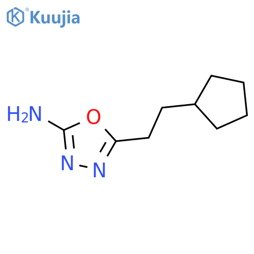 5-(2-cyclopentylethyl)-1,3,4-oxadiazol-2-amine structure