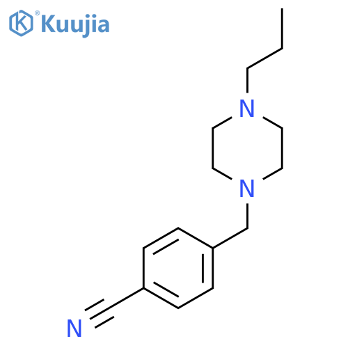 4-(4-propylpiperazin-1-yl)methylbenzonitrile structure
