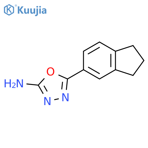 5-(2,3-dihydro-1H-inden-5-yl)-1,3,4-oxadiazol-2-amine structure