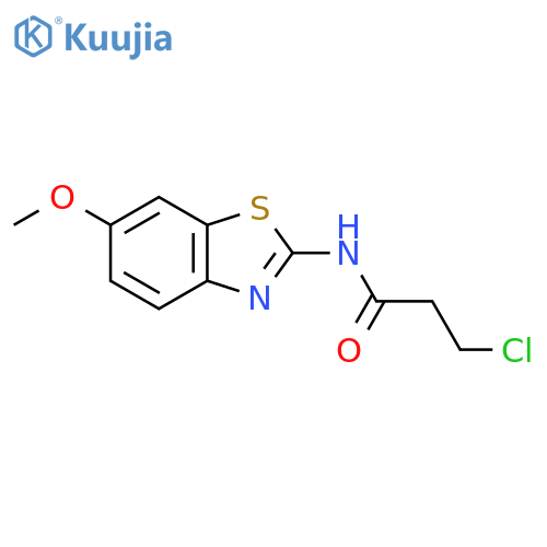 3-Chloro-N-(6-methoxy-1,3-benzothiazol-2-YL)propanamide structure