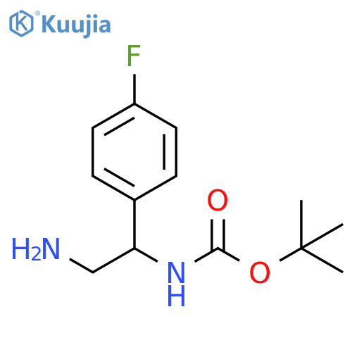 tert-butyl N-[2-amino-1-(4-fluorophenyl)ethyl]carbamate structure