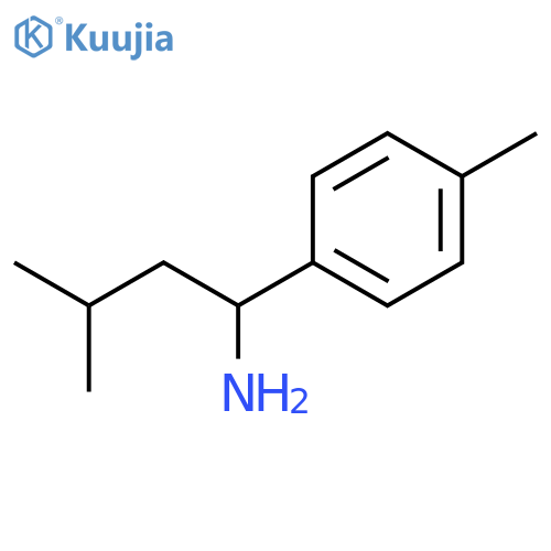 3-methyl-1-(4-methylphenyl)butan-1-amine structure