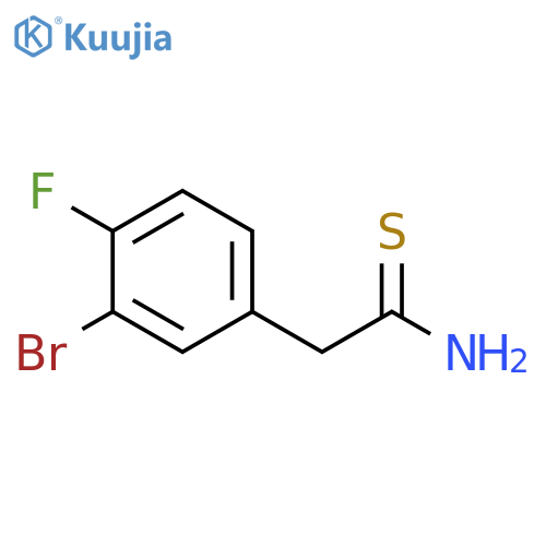 2-(3-bromo-4-fluorophenyl)ethanethioamide structure