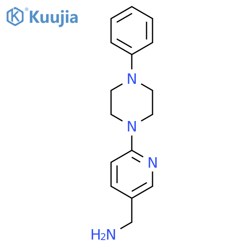 1-[6-(4-phenylpiperazin-1-yl)pyridin-3-yl]methanamine structure