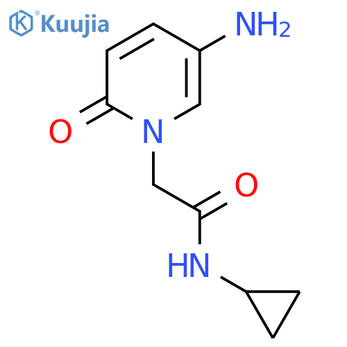 2-(5-amino-2-oxo-1,2-dihydropyridin-1-yl)-N-cyclopropylacetamide structure