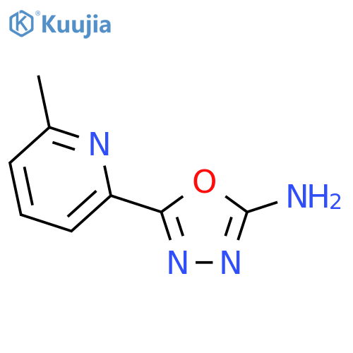 5-(6-methylpyridin-2-yl)-1,3,4-oxadiazol-2-amine structure