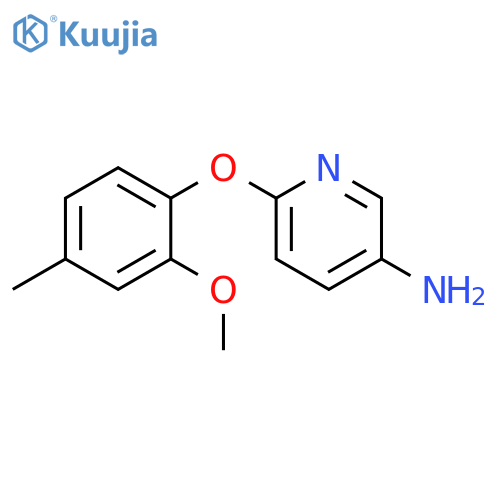 6-(2-methoxy-4-methylphenoxy)pyridin-3-amine structure