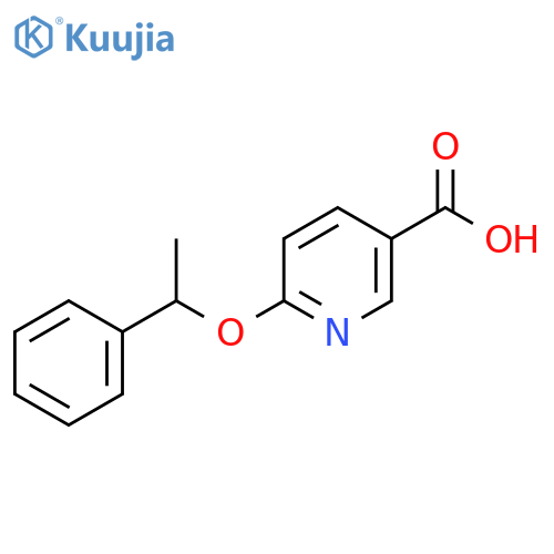 6-(1-Phenylethoxy)pyridine-3-carboxylic acid structure