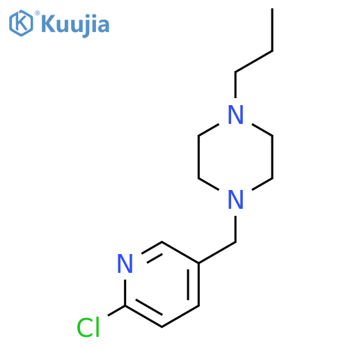 1-(6-chloropyridin-3-yl)methyl-4-propylpiperazine structure