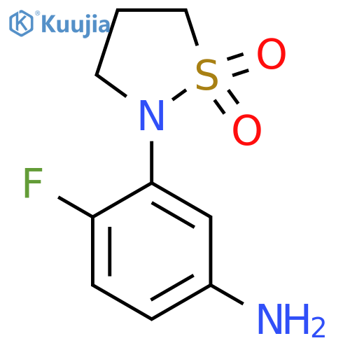 2-(5-Amino-2-fluorophenyl)-1lambda6,2-thiazolidine-1,1-dione structure