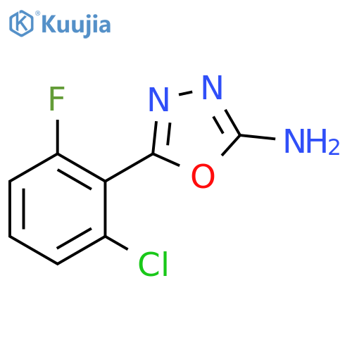 5-(2-chloro-6-fluorophenyl)-1,3,4-oxadiazol-2-amine structure