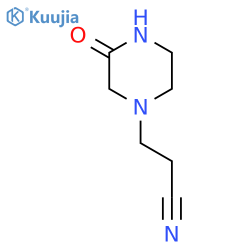 3-(3-Oxopiperazin-1-yl)propanenitrile structure