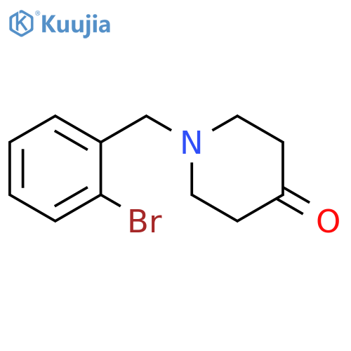 1-(2-Bromophenyl)methylpiperidin-4-one structure