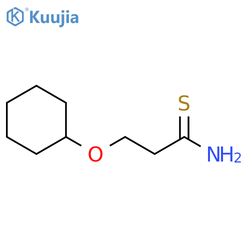 3-(cyclohexyloxy)propanethioamide structure