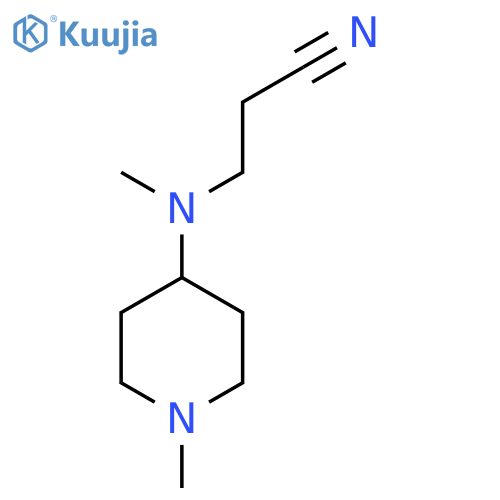 3-Methyl-(1-methyl-piperidin-4-yl)-amino-propionitrile structure