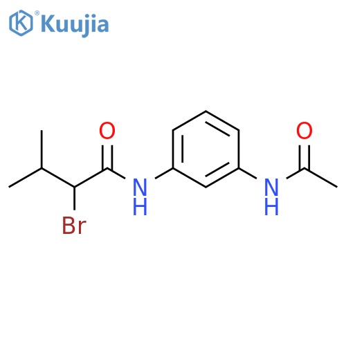 2-bromo-N-(3-acetamidophenyl)-3-methylbutanamide structure