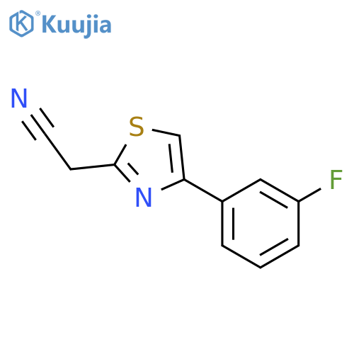 2-Thiazoleacetonitrile, 4-(3-fluorophenyl)- structure
