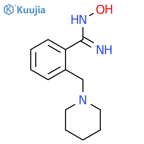 N'-hydroxy-2-(piperidin-1-ylmethyl)benzene-1-carboximidamide structure