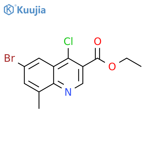 ethyl 6-bromo-4-chloro-8-methylquinoline-3-carboxylate structure