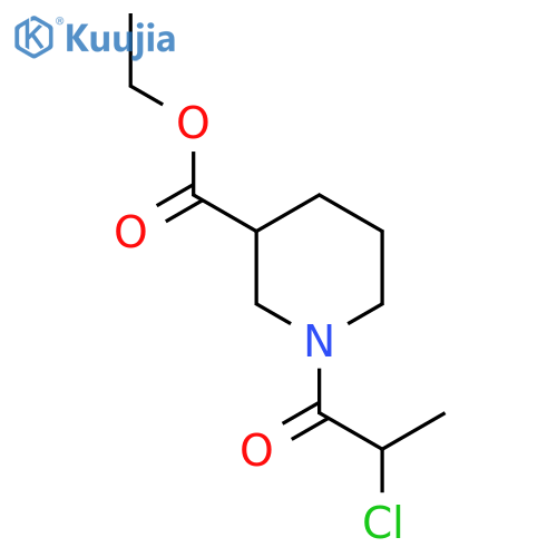 Ethyl 1-(2-chloropropanoyl)piperidine-3-carboxylate structure
