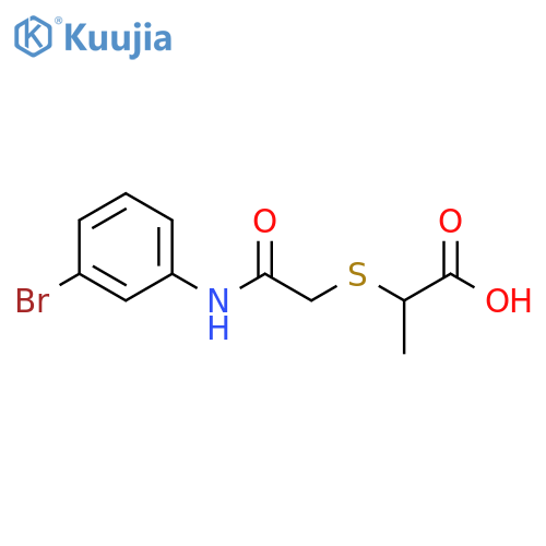 2-({(3-Bromophenyl)carbamoylmethyl}sulfanyl)propanoic Acid structure