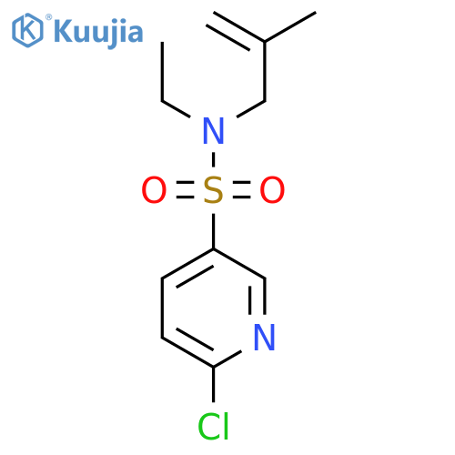 6-chloro-N-ethyl-N-(2-methylprop-2-en-1-yl)pyridine-3-sulfonamide structure